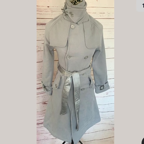 NEW EMB Silk Trimmed Military Style Coat Jacket - Picture 1 of 9